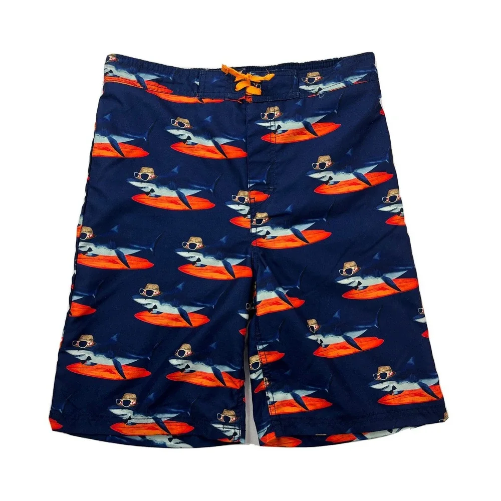 Tommy Bahama Boys XL Sharks Surfboards Hat Sunglasses Swim‎ Trunks Kids Shorts